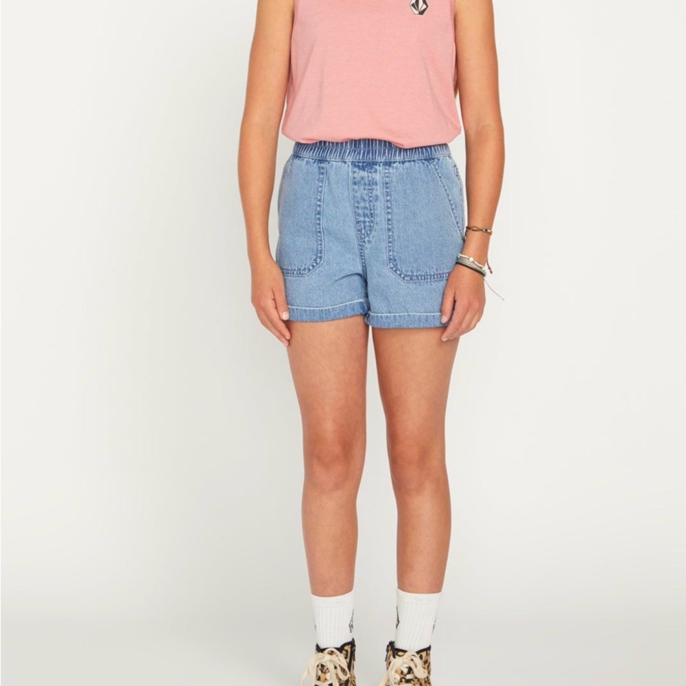 Volcom | Girls Sunday Strut Demim Shorts | size L (10-12)
